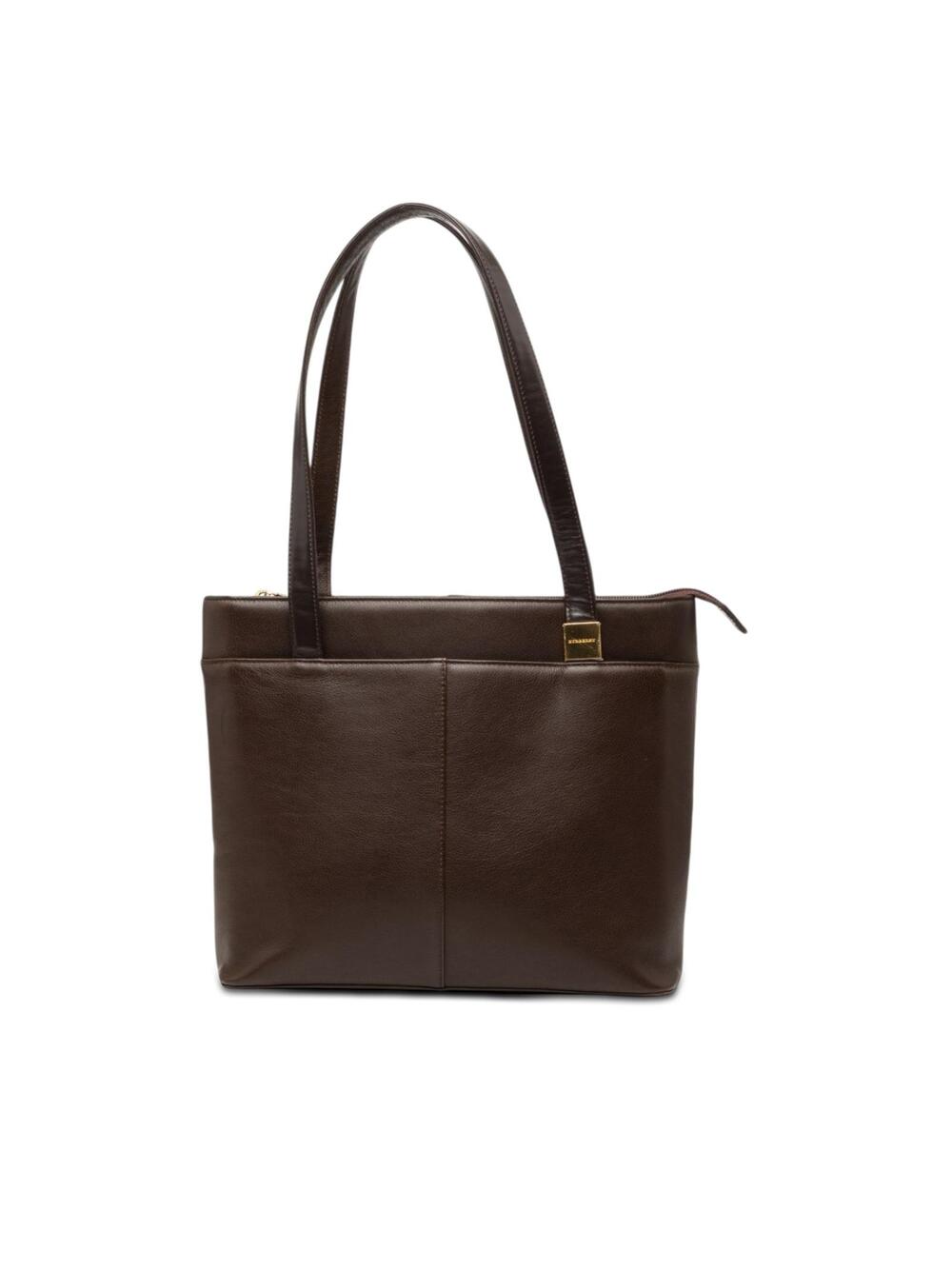 Burberry Leather Tote Pre-Loved Dark #343348B37B